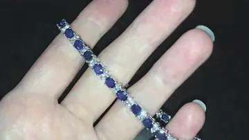 Серебряный браслет с сапфирами
