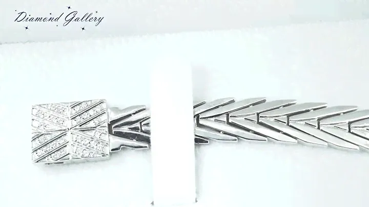 Браслет с бриллиантами из белого золота от Diamond Gallery