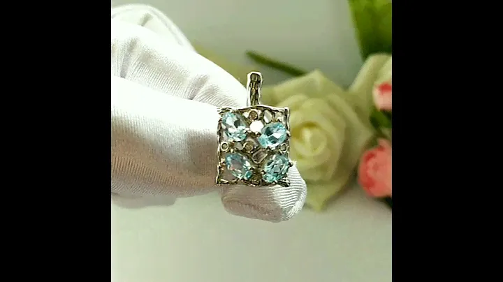 Серьги с топазом I Украшения из Таиланда