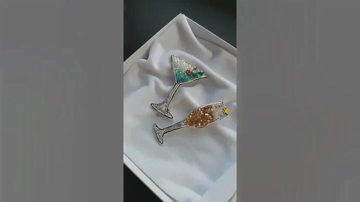 Броши бокалы #подарокбармену #идеиподарков #broochhandmade