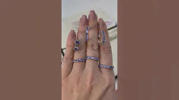 Комплект Танзанитовые Дорожки💎Белое Золото💎Конго💎Пусеты💎585💎