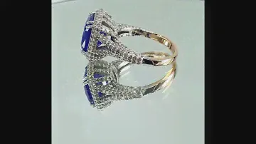 Восхитительное кольцо с танзанитом и алмазами