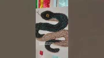 Панно с символом 2025 года - Зеленая Деревянная Змея🐍 #ковроваявышивка #handmade