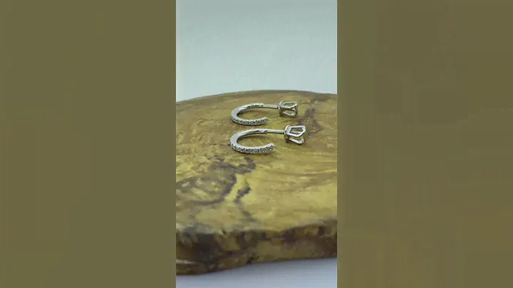 Серьги с бриллиантами из белого золота 585 пробы #jewelry
