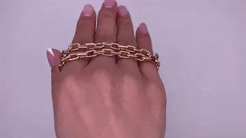 Цепь якорное плетение из красного золота 585 пробы