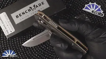 Benchmade Mini Auto Adamas, Magnacut Stonewash Blade, Marble Carbon Fiber Handles FDE Liners