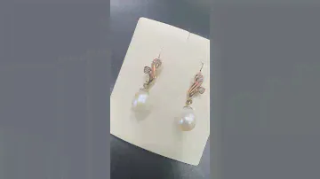 💎Золотые серьги с жемчугом💎