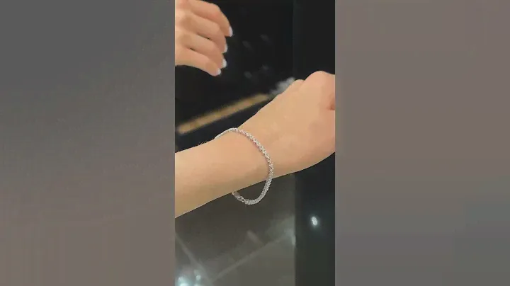 Потрясающий браслет из белого золота с выращенными бриллиантами 💎