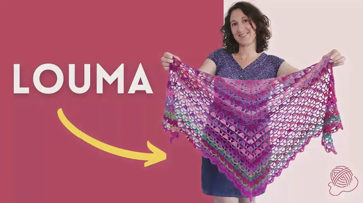 😍 Louma, modèle de châle facile et rapide au crochet (patron pour débutant), tutoriel avec diagramme