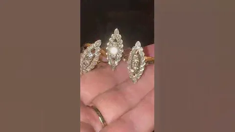 Золотое кольцо с бриллиантами МАРКИЗА, СССР, 750 проба #diamond #emeraldjewelry #золот #ring