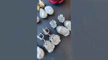 серьги с жемчугом барокко. #купитьукрашения #jewelry #украшенияназаказ #серьги #жемчуг #подарок