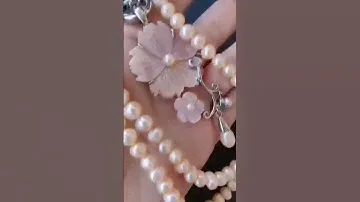 колье из натурального жемчуга и перламутра #jewelry #handmade #колье #necklace #accessories