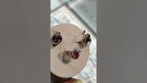 Серьги с рубином и бриллиантами 2-407838-00-03