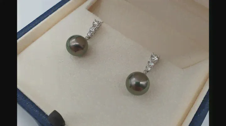 Серьги Mikimoto Morning Dew Black South Sea PEL 643BDW